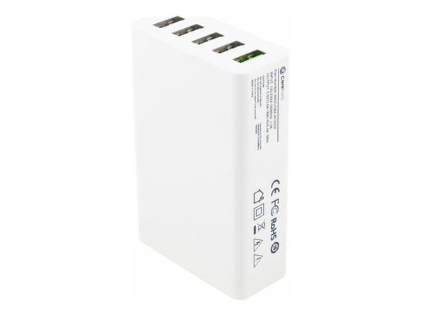 CoreParts MBXUSBA-AC0004, Sisätila, AC, 5 V, 2,4 A, Valkoinen