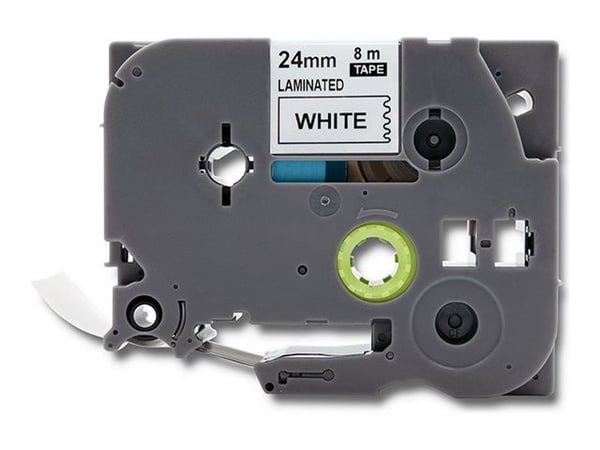 Qoltec Tape for BROTHER TZ2-251 | 24mm x 8m | Hvit/svart trykk