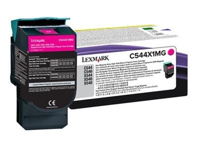 Lexmark - Ekstra høy ytelse - magenta - original - tonerpatron LCCP, LRP - for Lexmark C544, C546, X544, X546, X548