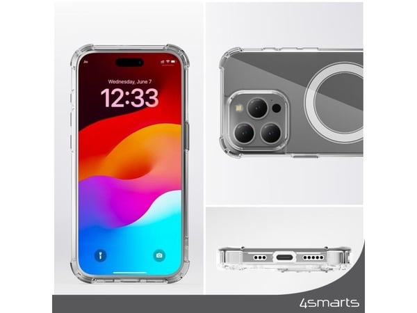 4smarts Ibiza, Kotelokuori, Apple, iPhone 15, 15,5 cm (6.1"), Läpinäkyvä