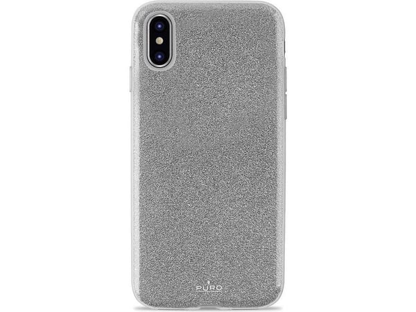 PURO Shine - Takakansi matkapuhelimelle - polykarbonaatti, termoplastinen polyuretaani (TPU) - hopea - Apple iPhone XS Max