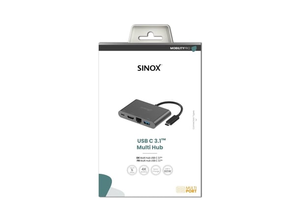 Sinox PRO USB C-hubb aluminium