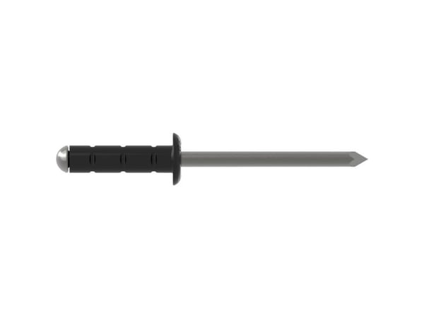 Gesipa 1456117 Monisuuntainen sokeaniitti Ruostumaton teräs Alumiini PG Blindniet Al/A2 4x10mm RAL9005 schwarz KS 0,5-6,5mm 500 kpl
