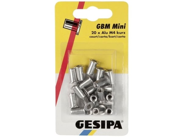 Gesipa 1433670 Sokkonaulamutteri M4 20 kpl