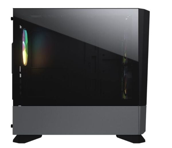 COUGAR CGR-5JM8B-AIR-RGB, Mini Tower, PC, Svart, Micro ATX, Mini-ITX, Blå, Grønn, Rød, Tilbake, Front