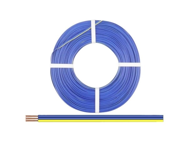 Donau Elektronik 325-223-25 tråd 3 x 0,25 mm² + 0,25 mm² blå/gul 25 m