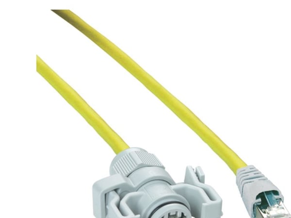 BTR E-DAT Industry - Koblingskabel - RJ-45 (hann) til RJ-45 (hann) - 20 m - SFTP - CAT 6 - med støvel, uten hindringer - gul