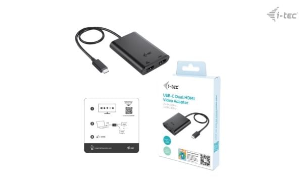 i-Tec - Dokkingstasjon - for bærbar, bærbar - USB-C / USB4 / Thunderbolt 3 / Thunderbolt 4 - 2 x HDMI - Europa