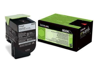 Lexmark 802K, 1000 sivua, Musta, 1 kpl