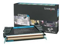 Lexmark C734A1CG, 6000 sivua, Syaani, 1 kpl