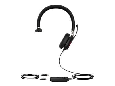Yealink UH38 Mono Without Battery - Hodesett - on-ear - kablet, trådløs - USB-C - lydisolerende - svart - Certified for Microsoft Teams