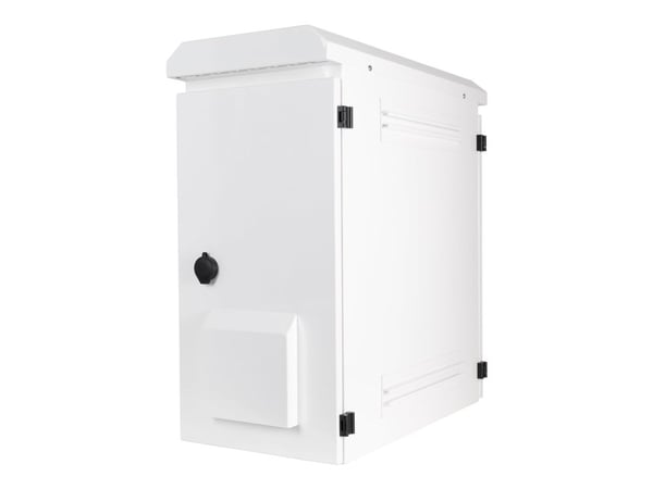 DELTACO - Skap (vertikal) - kompakt - stangmonterbar, veggmonterbar - hvit - 6U - 19"