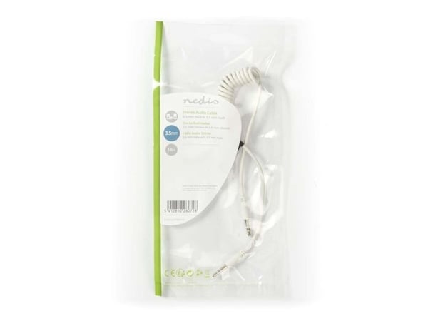 Nedis CAGP22010WT10, 3.5mm, 3.5mm, Kobberbelagt stål (CCS), 1 m, Hvit
