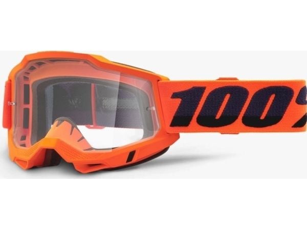 100% ACCURI 2 oransje briller (klar Anti-Fog-rute, LT 88%-92%)