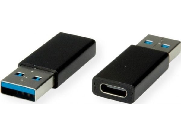 Value Adapter, USB 3.2 Gen 1, Type A - C, M/F, USB Type A, USB Type C, Musta