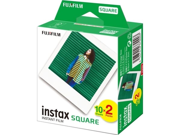 Fujifilm Instax Square - Hurtigvirkende fargefilm - 10 eksponeringer - 2 kassetter
