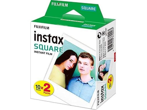 Fujifilm Instax Square - Färgfilm för snabbframkallning - 10 exponeringar - 2 kassetter