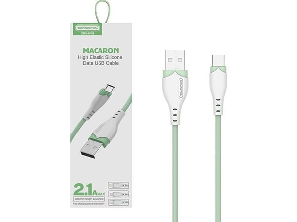 USB-kabel Somostel USB-A - USB-C 1,2 m grønn (28262)