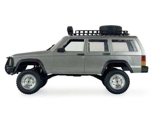 Amewi JC-X12 Skala Sølv Børstet 1:12 RC-modellbil elektrisk terrengkjøretøy Firehjulsdrift (4WD) RtR 2,4 GHz Inkludert batteri og lader (22634)