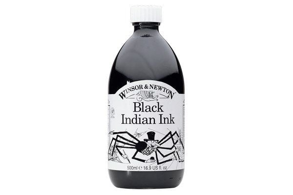Tegneblekk 030 Black indisk blekk 500 ml