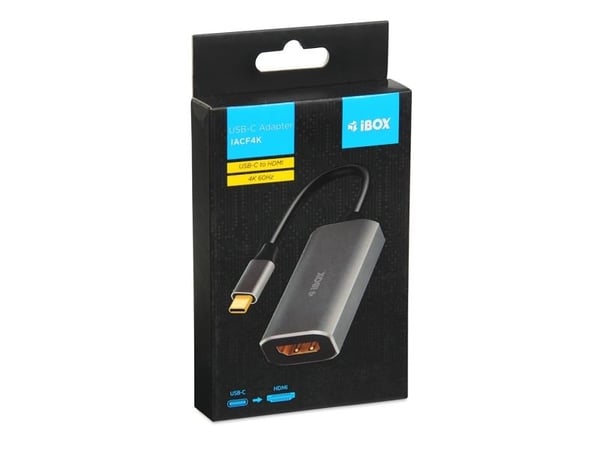 iBOX - Video adapter - USB-C hann til HDMI hunn - sølv