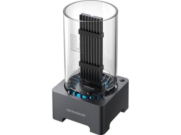 Graugear dokkingstasjon for M.2 NVMe SSD med radiator og vifte