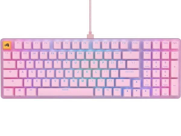 Glorious PC Gaming Race GMMK 2, 96%, Koblet med ledninger (ikke trådløs), USB, Mekanisk nøkkelbryter, RGB LED, Rosa