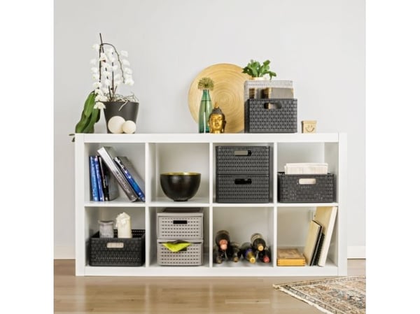 Rotho 1115308853WS, Lager kurv, Antrasitt, Rektangulær, Rattan (vifte), Monoton, Innendørs