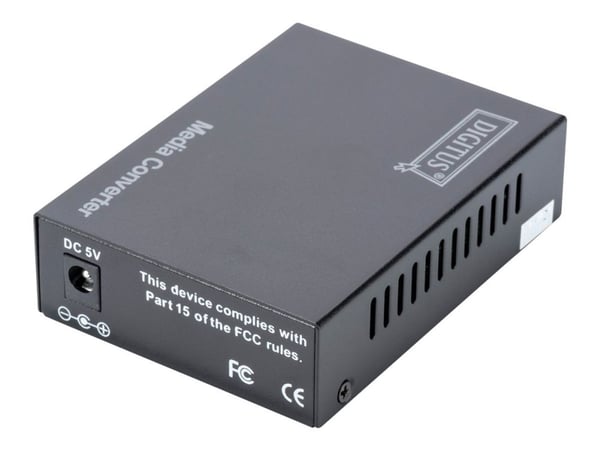 DIGITUS DN-82020-1 - Fibermediekonverterare - 100Mb LAN - 10Base-T, 100Base-FX, 100Base-TX - RJ-45 / SC-läge (multi-mode) - upp till 2 km - 1310 nm