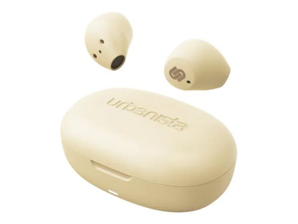 Urbanista Lisbon - True wireless-hörlurar med mikrofon - inuti örat - Bluetooth - krämvit
