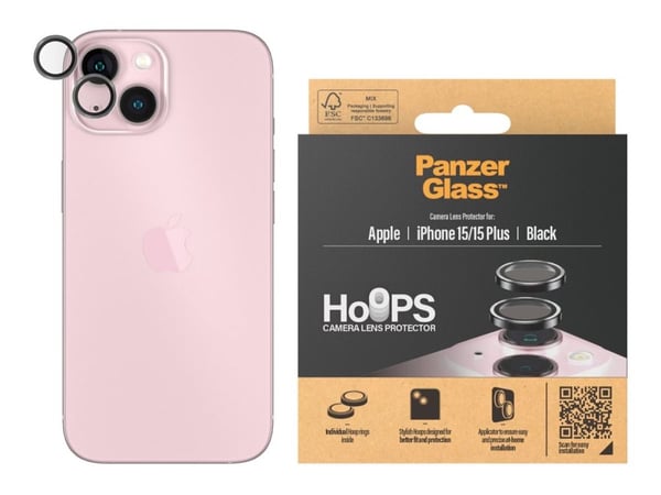 PanzerGlass™ | Hoops - Objektiv beskyttelse for mobiltelefon | Iphone 15/15 Plus