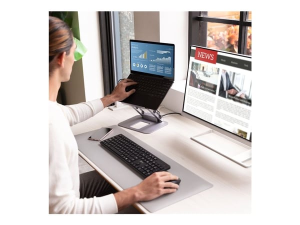 j5create JTS327 - Dokkestasjon + notebookstativ - USB-C / Thunderbolt 3 / Thunderbolt 4 - HDMI