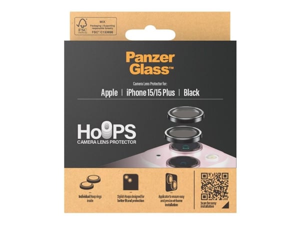 PanzerGlass™ | Hoops - Objektiv beskyttelse for mobiltelefon | Iphone 15/15 Plus