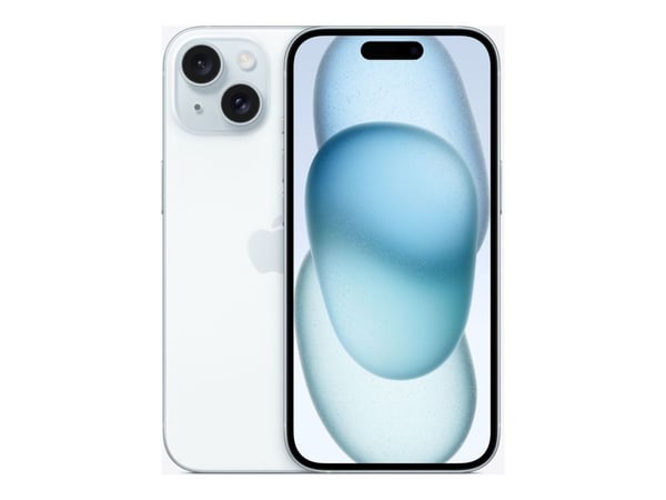 Apple iPhone 15 - 5G smartphone - dual-SIM / Internminne 512 GB - OLED-skärm - 6.1" - 2556 x 1179 pixlar - 2 bakre kameror 48 MP, 12 MP - front cam...