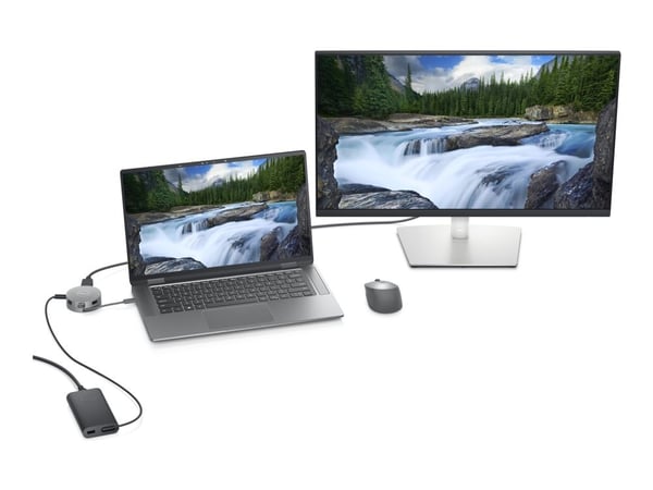 DELL DA305, Langallinen, USB 3.2 Gen 2 (3.1 Gen 2) Type-C, 10,100,1000 Mbit/s, Hopea, 3840 x 2160 pikseliä, Dell