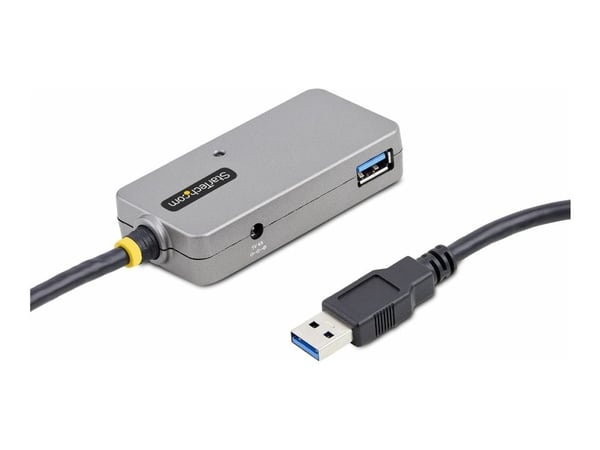 Startech USB Extender Hub, 10m USB 3.0 Extension Cable with 4-Port USB Hub, Active/Bus Powered USB Repeater Cable, Optional 20W Power Supply Includ...