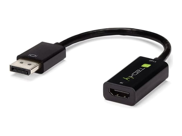 TECHly - Video adapter - DisplayPort hann til HDMI hunn - 24.5 cm - svart - aktiv, 8K 30Hz støtte