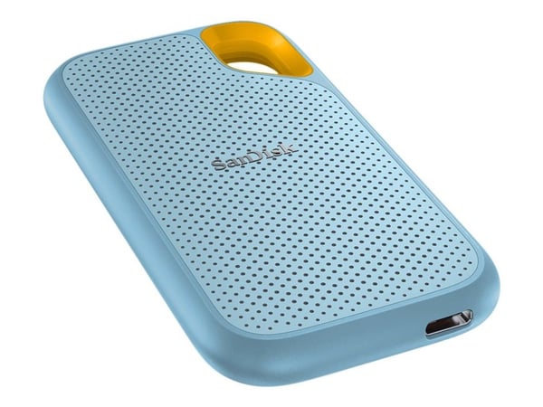 SanDisk Extreme Portable V2 - SSD - kryptert - 2 TB - ekstern (bærbar) - USB 3.2 Gen 2 (USB-C kontakt) - 256-bit AES - himmelblå