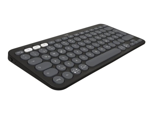 Logitech Pebble 2 Combo - Tastatur- og mussett - trådløs - Bluetooth LE - QWERTY - US International - tonalhvit