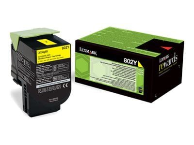 Lexmark 802Y, 1000 sivua, Keltainen, 1 kpl