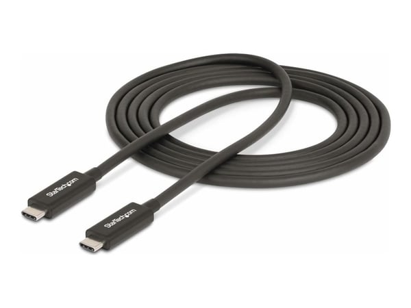 StarTech 6ft (2m) Active Thunderbolt 4 Cable, 40Gbps, 100W PD, 4K/8K, Intel Certified, Compatible w/Thunderbolt 3/USB 3.2/DisplayPort (A40G2MB-TB4-...