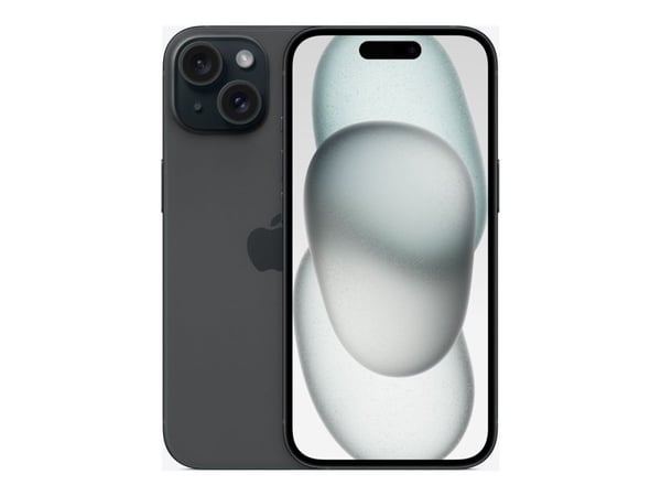 Apple iPhone 15 - 5G smartphone - dobbelt-SIM / Internminne 128 GB - OLED-display - 6.1" - 2556 x 1179 piksler - 2x bakkameraer 48 MP, 12 MP - fron...