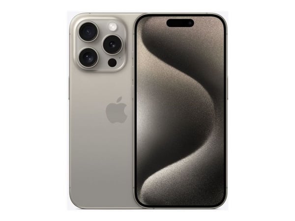 Apple iPhone 15 Pro - 5G smartphone - dual-SIM / Internminne 1 TB - OLED-skärm - 6.1" - 2556 x 1179 pixlar (120 Hz) - 3 st. bakre kameror 48 MP, 12...