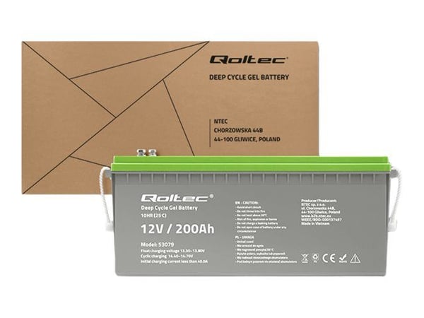 Qoltec - Batteri - gel - 200 mAh