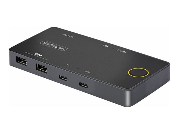 Startech 2-Port USB-C KVM Switch, Single-4K 60Hz HDMI Monitor, Dual-100W Power Delivery Pass-through Ports, Bus Powered, USB Type-C/USB4/Thunderbol...