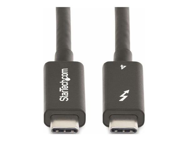 StarTech 6ft (2m) Active Thunderbolt 4 Cable, 40Gbps, 100W PD, 4K/8K, Intel Certified, Compatible w/Thunderbolt 3/USB 3.2/DisplayPort (A40G2MB-TB4-...