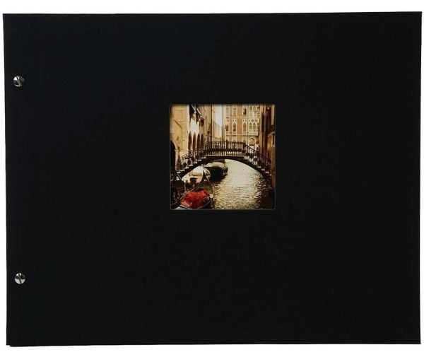 Goldbuch Bella Vista, Sort, 40 ark, Polyurethan, Papir, 300 mm, 250 mm, 1 stykker