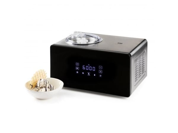 Domo DO9252I, Kompressor-iskremmaskin, 1,5 l, LED, Rustfritt stål, 60 dB, Sort