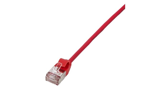 LogiLink SlimLine - Koblingskabel - RJ-45 (hann) til RJ-45 (hann) - 1 m - STP - CAT 6a - halogenfri, formstøpt, uten hindringer, flertrådet - rød, ...