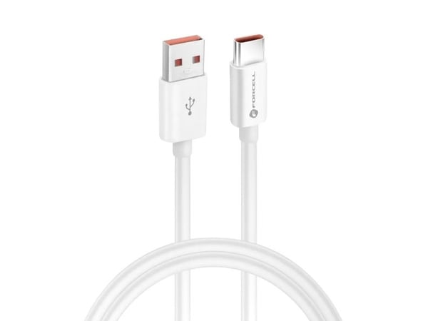 FORCELL-kabel USB A til Type C QC4.0 3A/20V 60W C336 - 1 m - hvit